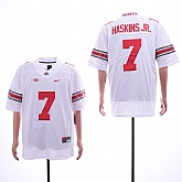 Ohio State Buckeyes 7 Dwayne Haskins Jr White College Football Jersey,baseball caps,new era cap wholesale,wholesale hats